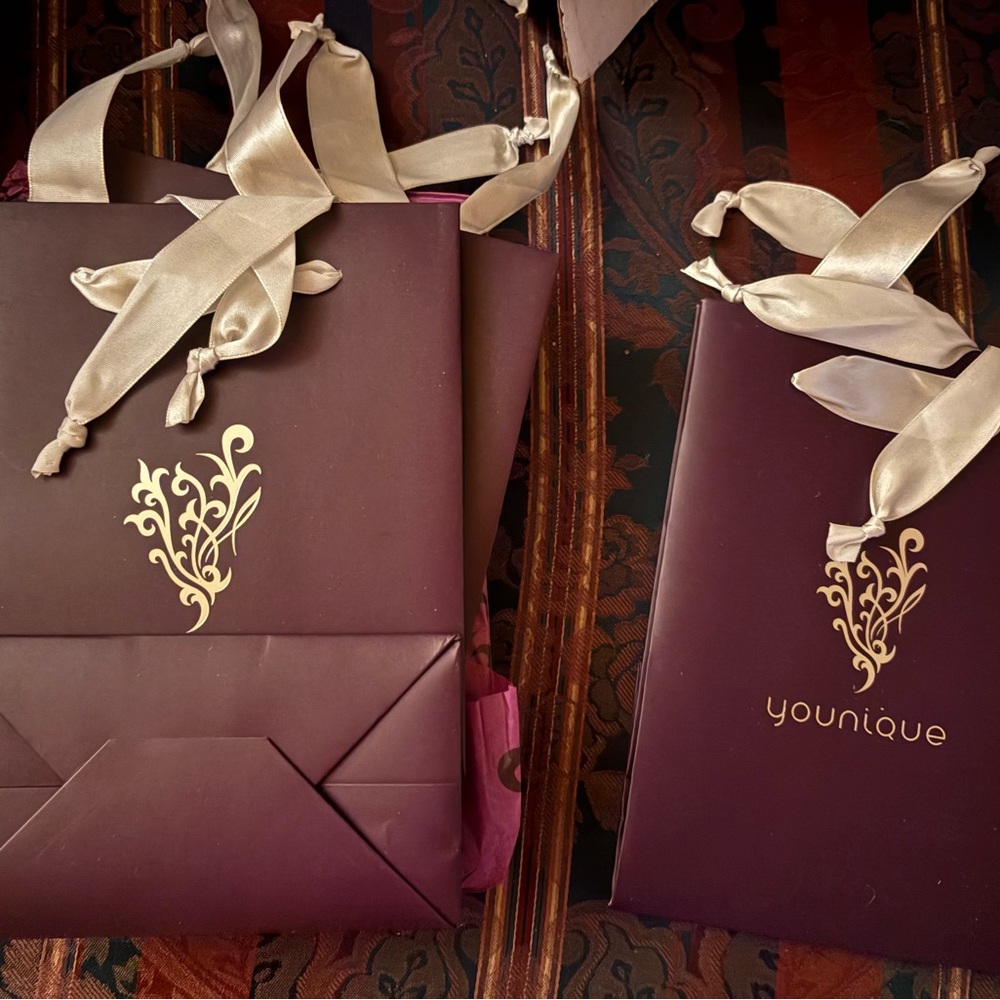 Younique Maroon Bags with Gold Accent business tools